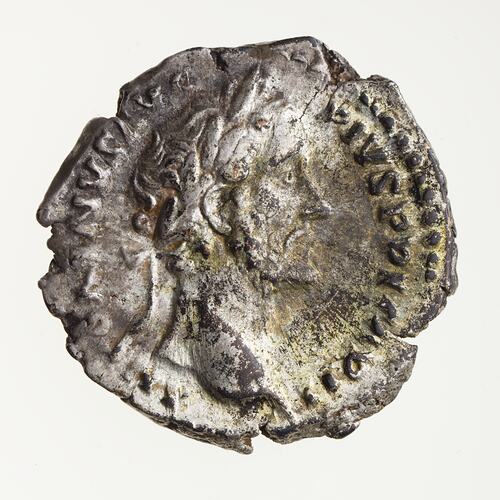 Coin - Denarius, Emperor Antoninus Pius, Ancient Roman Empire, 157-158 AD