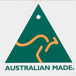 Swing Tag - Australian Made Logo, Green & Gold, circa 1986-1998