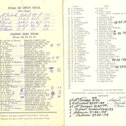 Program - Victorian Working Sheep Dog Association, 'Sheep Dog Trials', Ferntree Gully, Victoria, 1951