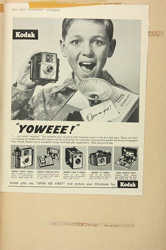 Scrapbook - Kodak Australasia Pty Ltd, Advertising Clippings, 'Sample Advertisments', Coburg, 1961-1962