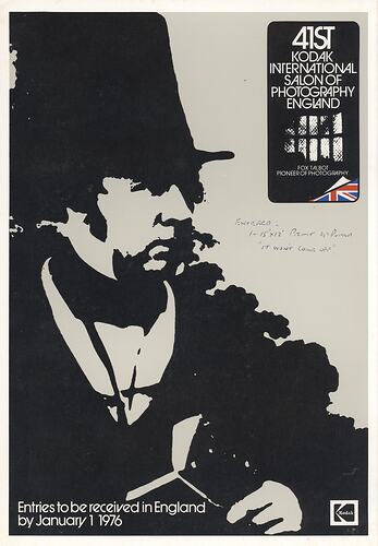 Leaflet - '41st Kodak International Salon of Photography England' Entry Guidelines, 1975