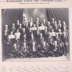 Photograph - Rockhampton Labour Day Celebration Union, 1921