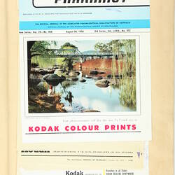 Scrapbook - Kodak Australasia Pty Ltd, Advertising Clippings, 'Trade Papers', Coburg, 1958