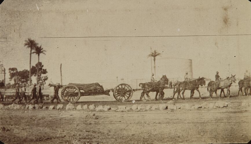 Howitzer and Team of Horses