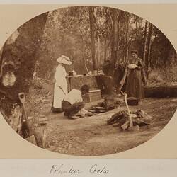 Photograph - 'Volunteer Cooks', by A.J. Campbell, Ferntree Gully, Victoria, 1904