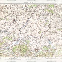 Map - 'St Quentin 18', World War I, France, 1914-1918