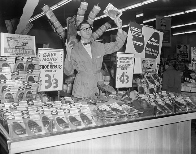 Dunlop Australia, Wearite Shoe Demonstration, Victoria, 05 Sep 1959