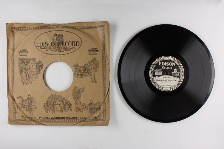 Disc Recording - Edison, Double-Sided, 'Suoni La Tromba E Intrepido' and 'Urna Fatale Del Mio Destino', Unknown Date