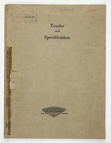 Front cover with printed text.