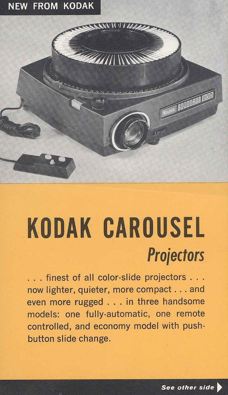Publicity Flyer Eastman Kodak, 'Kodak Carousel Projectors', 1964