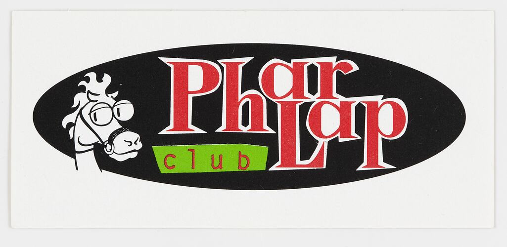 Sticker - Racing Victoria, Phar Lap Club, 1998