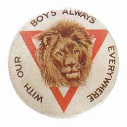 Badge - With Our Boys Always Everywhere, Obverse