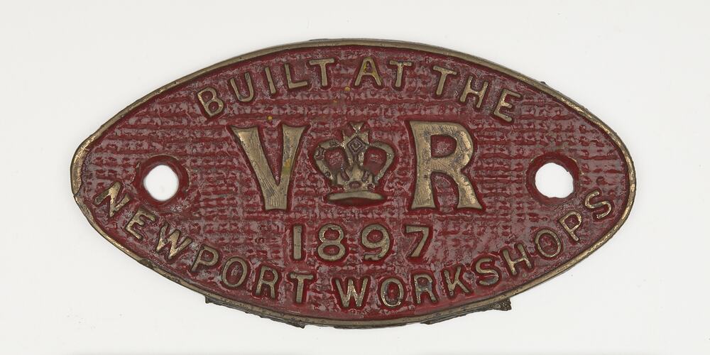 Locomotive Plate - VR Workshops, 1897