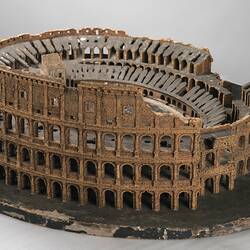 Model of cork colosseum.