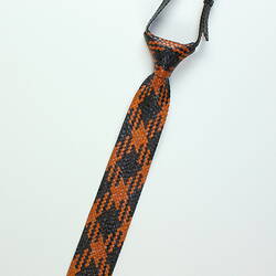 Tie - Leather Braided, Doug Kite, Ringwood, Victoria, circa 1990