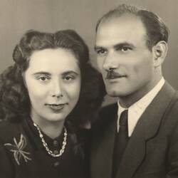 Digital Photograph - Wedding Portrait, Margit & Zoltan Schmideg, Gyor, Hungary, 1946