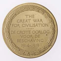 Medal - South Africa Victory Medal, Specimen, South Africa, 1919 - Reverse