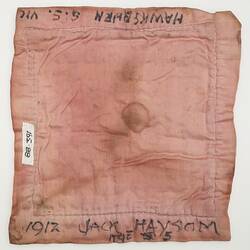Sampler - Embroidered, J.W. Haysom, 1912
