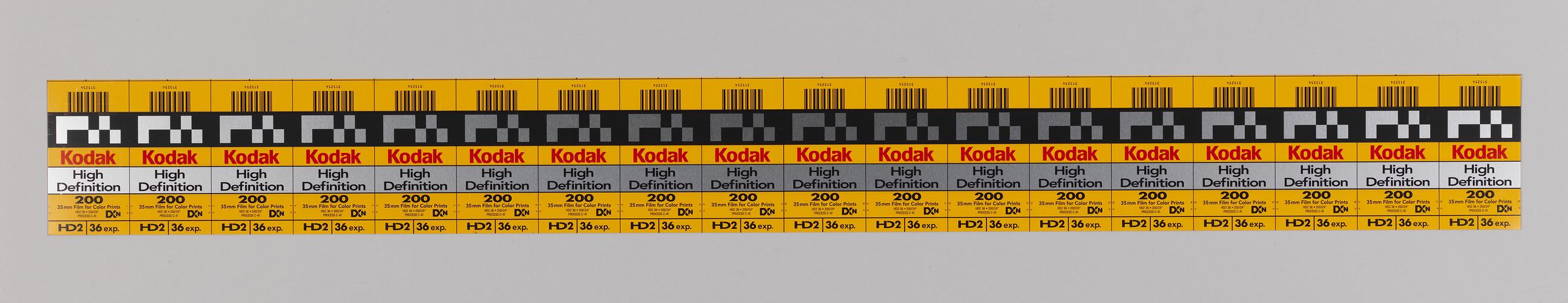 Film Cassette Sheet - Kodak Australasia Pty Ltd, Kodak High Definition 200, circa 1980-2000