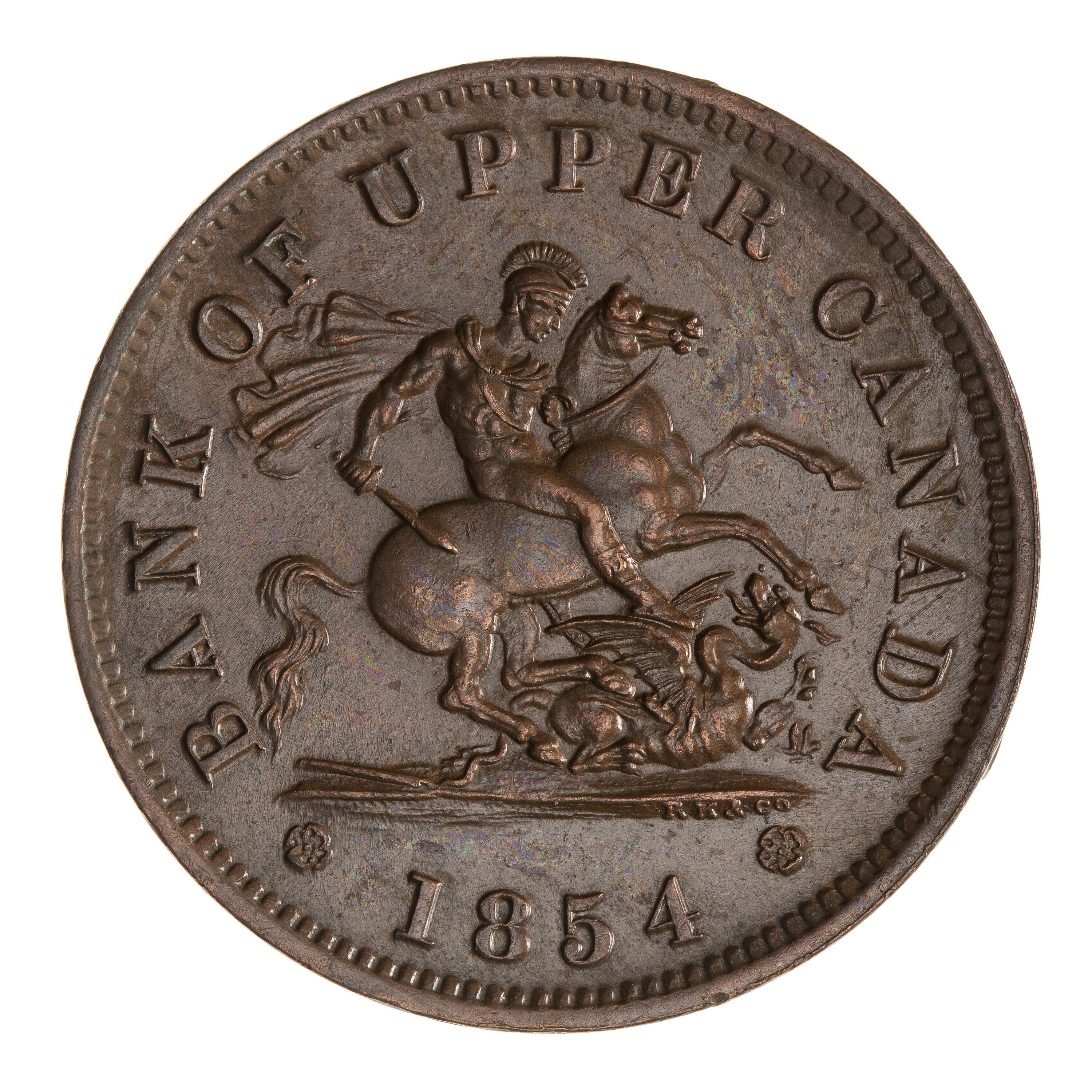 Token - 1 Penny, Bank of Upper Canada, Canada, 1854